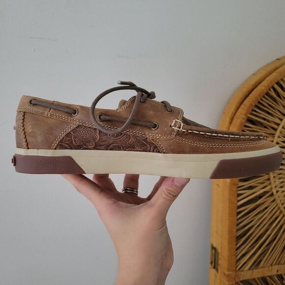 Durango Music City™ Women's Western Emboss Boat Moc - Picture 8 of 11
